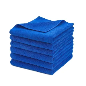 Winberg 40×40 cm 350 GSM Washable & Reusable Microfiber Towel Blue, MG06 (Pack of 6)