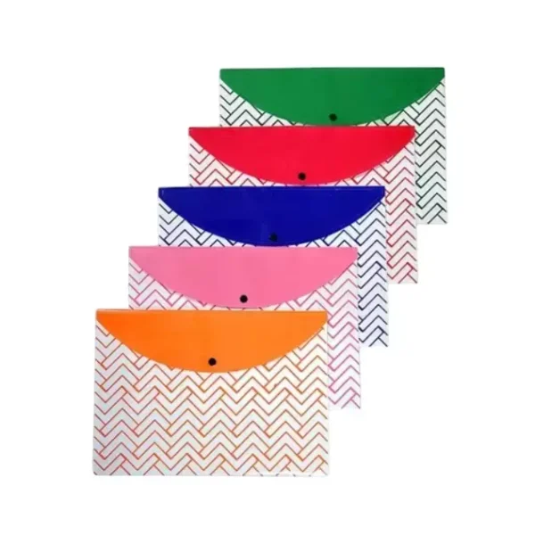 Gorilla Button Bag/Folder Big Plastic for 10x12 Dot-Matrix Printouts, GF-218M (Pack of 5 Pcs)