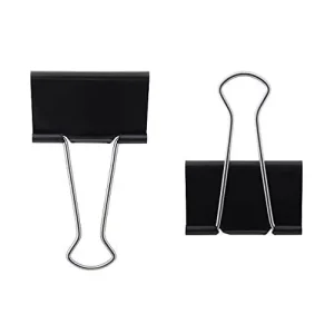 GENERIC Metal Binder Clip Black 51 mm (Pack of 12)