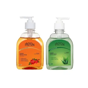Froton 250 ml Each Rose & Aloevera Fragrance Liquid Hand Wash (Pack of 2)