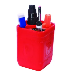 Soni Office Mate Desk Pen Holder Stand Red Color Stylish & Durable 11.5×6 cm Ideal for Office, Home & Gifting (Only Holder)
