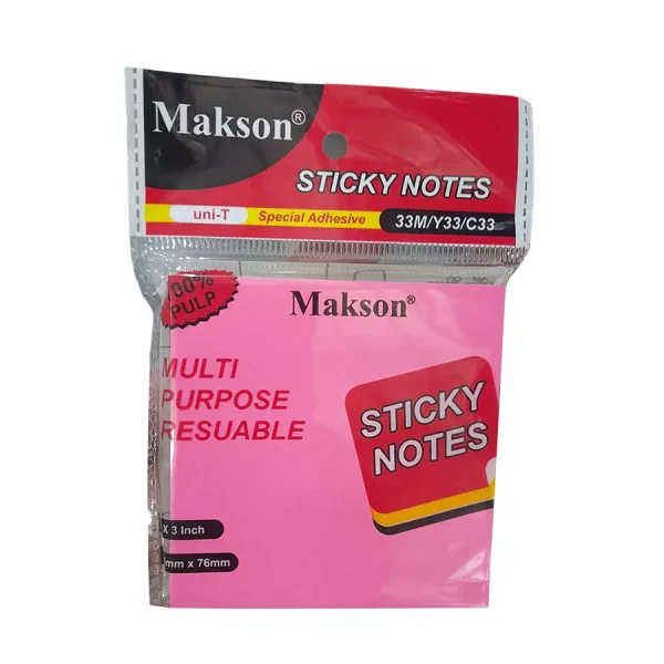 GENERIC 3x3 inch Multi Neon Sticky Notes Pack of 4 (100 Sheets Per Pack), 400 Sheets