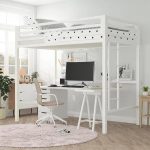 A R Creation Shop Loft Bed Frame for Juniors & Adults Metal Bunk Bed