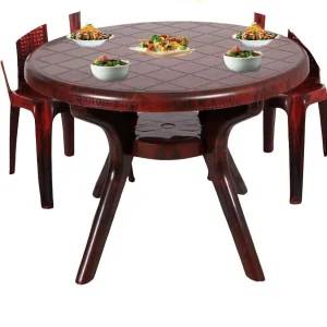 AAMROSE Plastic 4 Seater Dining Table