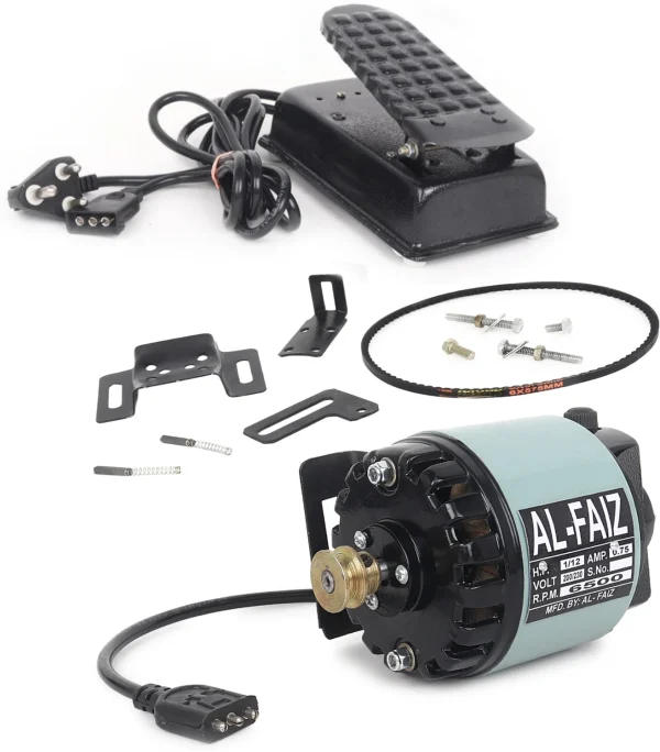 Al-Faiz pro Industrial Sewing Machine Motor 1/12 HP And Heavy Controller(Copper Winding) Electric Sewing Machine