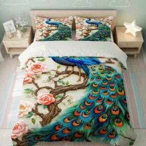 AMBERBLISH HOMES Cotton King Flat 250 TC 7D Digital 1 Bedsheet
