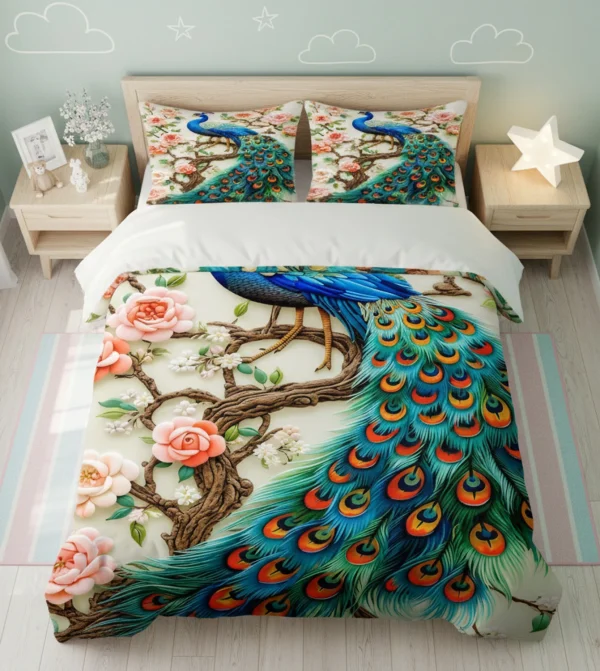 AMBERBLISH HOMES Cotton King Flat 250 TC 7D Digital 1 Bedsheet