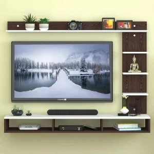 Artival Crafts Triple Side TV Cabinet for Bedroom in 32 inch Engineered Wood TV Entertainment Unit
