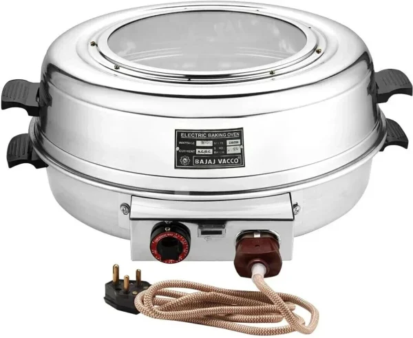BAJAJ VACCO 12-Litre Oven Toaster Grill OTG ROUND BAKING GRILLING RBO - 02 12 Inch, Silver