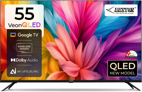 BESTON 140 cm (55 inch) QLED Ultra HD (4K) Smart Google TV