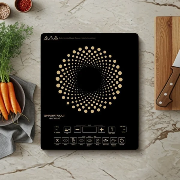 BharatVolt 2100 W Induction Cooktop Touch Panel