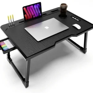BK SALES black cotted Wood Portable Laptop Table
