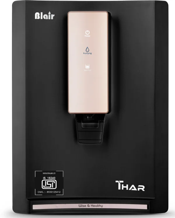 Blair THAR BIS APPROVED ( IS 16240 ) 9 L RO + UV + UF + Copper + Alkaline + TDS Control Water Purifier