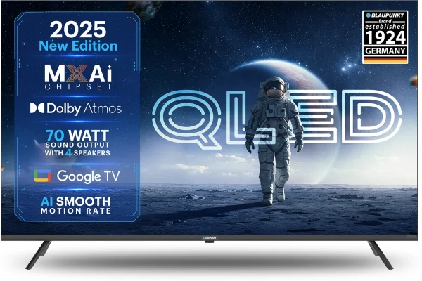 Blaupunkt Quantum Dot 164 cm (65 inch) QLED Ultra HD (4K) Smart Google TV with Dolby Atmos 70 Watts Sound Output 4 Speakers AI Smooth Motion Rate...
