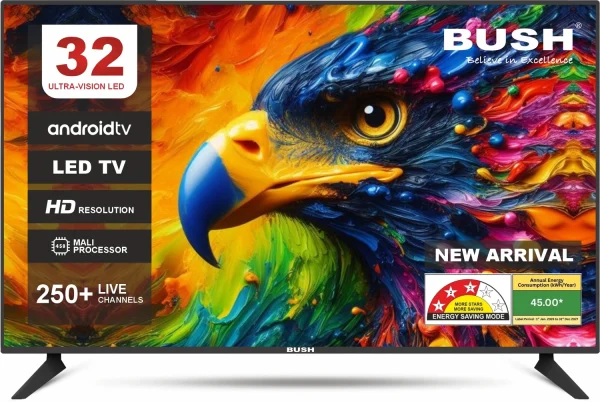 Bush 80 cm (32 inch) HD Ready LED Smart Android Based TV