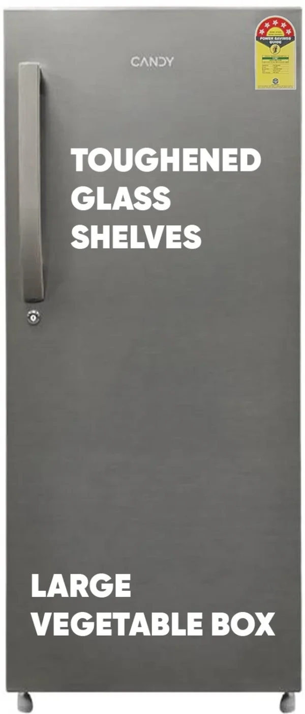 CANDY 190 L Direct Cool Single Door 5 Star Refrigerator with Jumbo Fruit and vegetable Box , Stabilizer Free Operation