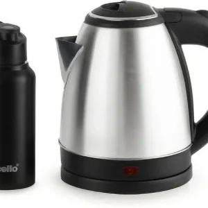 cello Quick Boil Lifestyle Kettle 1.5 L + Sippa 500 ML Stainless Steel Water Bottle Electric Kettle
