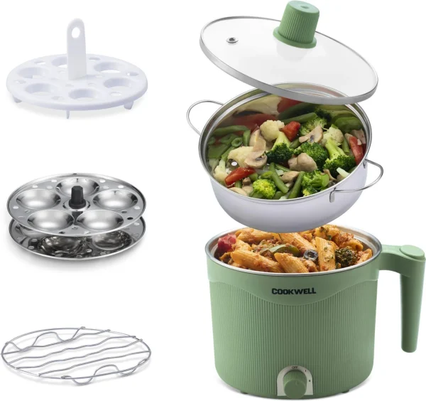 cookwell Multipurpose Steel Kettle Multi Cooker Electric Kettle