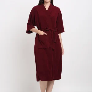 CREEVA Wine Free Size Bath Robe