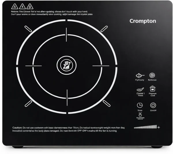 Crompton 2200 W Infrared Cooktop Touch Panel