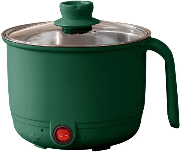 DEALZONE Electric Cooking Pot 1.5L Multi Cooker with Concealed Base | Mini Noodle Maker Electric Pressure Cooker, Food Steamer, Rice Cooker, Travel...