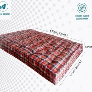 DUROKING HEAVY BORDER PLUS 5 inch Single Cotton Mattress