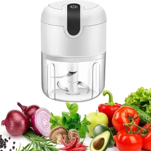 Elayna Electric Chopper Food Processor For Vegetable with USB Charging 300Ml Multicolor 6 W Food Processor
