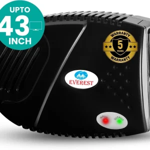EVEREST ELS 600 MINI ULTRA Stabilizer for LEDTV Upto 43″ Home Theater,Set TopBox(Working Range 90V to 290V)