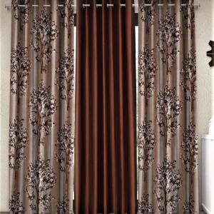 Fashion String 213 cm (7 ft) Door Polyester Semi Transparent Curtain (Pack Of 3)