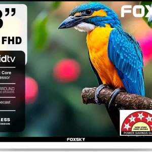 Foxsky 109 cm (43 inch) QLED Full HD Smart Android TV 2026 Edition with 2.1 CH Audio System Tuned by 30W Sun Voice India’s Largest Speaker…