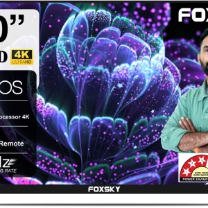 Foxsky 127 cm (50 inch) QLED Ultra HD (4K) Smart Google TV with Dolby Audio, HDR10 ( 2024)