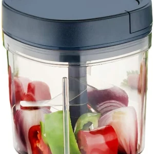 GaxQuly Black Dori Pull Hand Master Chopper Manual Quick Onion Chopper for Kitchen 900ml 200 W Juicer