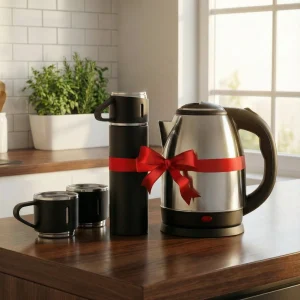 Ghoba Combo of Electric Kettle & Thermo Vaccum Flask Set (Insulated,500ML)TM-5 Electric Kettle