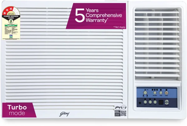 Godrej 2025 Model 1.5 Ton 3 Star Window Fixed Speed Turbo ModeAnti-Dust Filter with Anti-Freeze Thermostat AC