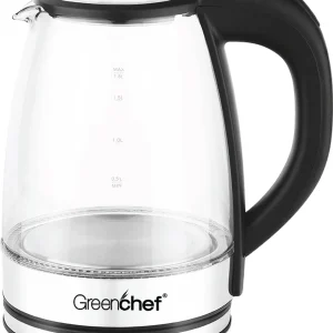 Greenchef Aura Electric Glass kettle 1.8Litres Capacity 1500 Watts Power Electric Kettle