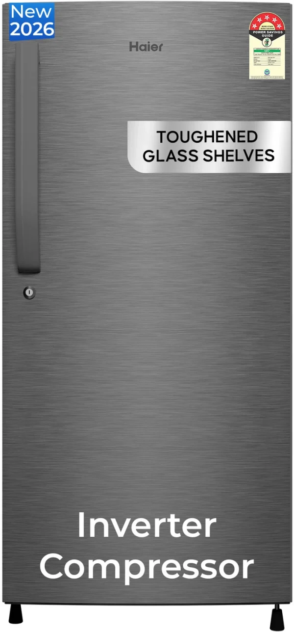 Haier 190 L Direct Cool Single Door 5 Star Refrigerator with Ice Formation possible in 60 Minutes, Easy & Safe Clean back, Large Veg Box, Lock & Key