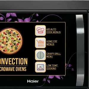 Haier 30 L 400 Auto cook Menus, 5 Power Levels, Home Fry Menus, Low Temp Control Cooking, Additional back Fan For better Baking, 4 Combination…