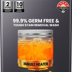 Haier 7.5 kg Fully Automatic Top Load Washing Machine with In-built Heater Black, Grey