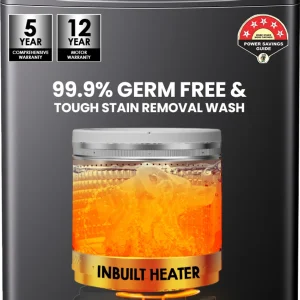 Haier 9 kg Fully Automatic Top Load Washing Machine with In-built Heater Black, Grey