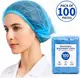 hairotis Disposable Hair Caps 18″ Black Kitchen Cooking Catering Food Hospital Hair Net Head Cover Chef Hat
