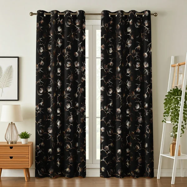 Hanu Craft 213 cm (7 ft) Door Velvet Room Darkening Curtain (Pack Of 2)