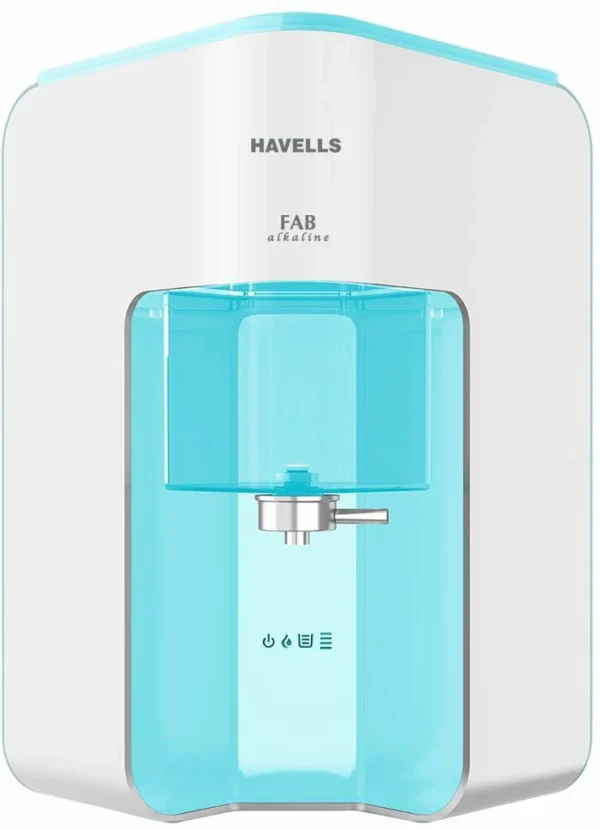 HAVELLS Fab Alkaline 7 L RO + UV + Alkaline Water Purifier Suitable for all - Borewell, Tanker, Municipality Water