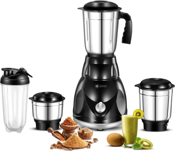 Havok Black_Mixer_4Jar_Sipper_lid 750 W Juicer Mixer Grinder
