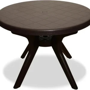 HELLO Magna Model Round Table for Dining Home Garden Cafeteria Plastic 4 Seater Dining Table