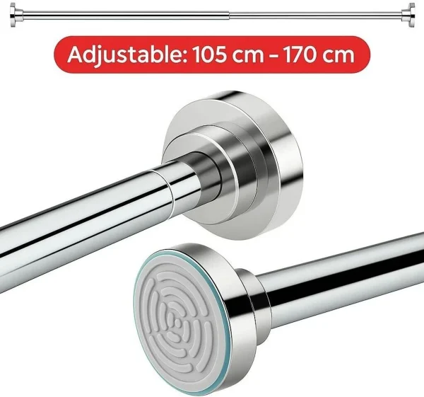 Herrlich Homes Silver Curtain Rods Metal