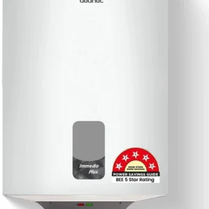 Hindware Smart Appliances Immedio Plus 25 L Storage Water Geyser | 5 Star BEE Energy Rating | Glassline Tanked