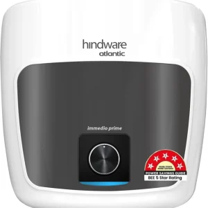Hindware Smart Appliances Immedio Prime 10 L Storage Water Geyser | 5 Star BEE Energy Rating | Glassline Tanked