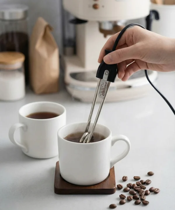 Hiru Mini Immersion Rod Water Heater, Small Portable Tea Coffee Milk Heater Warmer 250 W Immersion Heater Rod
