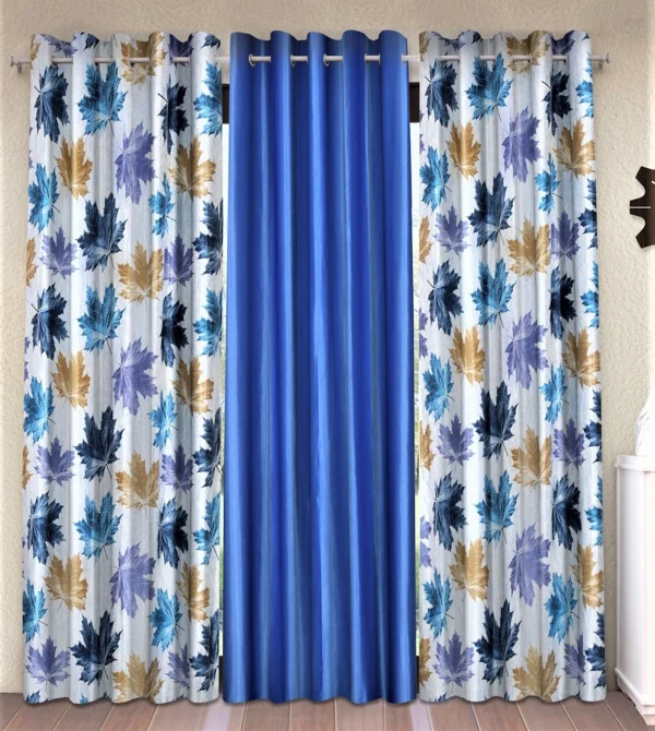 Home Sizzler 153 cm (5 ft) Window Polyester Semi Transparent Curtain (Pack Of 3)