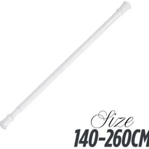 HomeCloud White Curtain Rods Metal